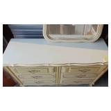 Vintage White Long Chest and Mirror