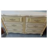 Vintage White Long Chest and Mirror
