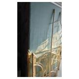 Fall Size Mattress, Brass Headboard and White and Brass Day Bed with Mattress