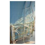 Fall Size Mattress, Brass Headboard and White and Brass Day Bed with Mattress