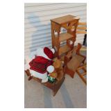 Wood Caddel with Stuffed Animals, Shelf, Bench, Quilt Rack and other Small Shelf