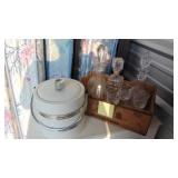 Ice Bucket, Decanters and Stems