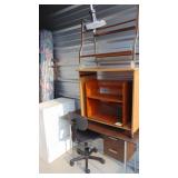 White Dresser, Desk, Office Chair, Shelf and 2 Carts