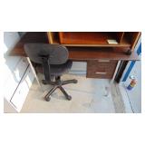 White Dresser, Desk, Office Chair, Shelf and 2 Carts