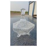 Crystal Pieces, 3 Thumbprint Goblets