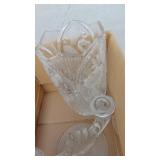 Crystal Pieces, 3 Thumbprint Goblets