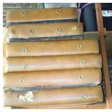 Brown Vinyl Upholstered Seats (6).