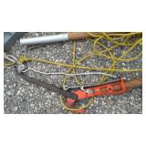 Branch trimmer Saw and tool organizers.