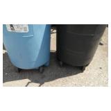 32 Gal. Rubbermaid Rolling Garbage (2) & BBQ Grill.