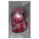 Coke Anniversary Bottles (2) Collectible Bear,  Baseball and Visor Style Hats (3) Wood Frames (4) and Print.