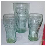 Toscany Floral Etched Decanter Set and Vintage Finger Bowls (6)