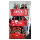 Coke Vintage Banner,  Plastic Crates With Bottles, NASCAR Collectible Hats, Mug, Bottles