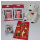 Coca-Cola, Coke Holiday Plates, Glasses, Beanie, Nutcracker And More.