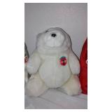 Coke Anniversary Bottles (2) Collectible Bear,  Baseball and Visor Style Hats (3) Wood Frames (4) and Print.