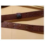 Vintage Boyt WWII Leather Rifle Sling, Hand Stitched Holster and Hunter Leather Holster