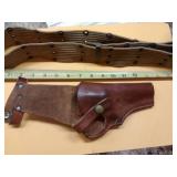 Vintage Boyt WWII Leather Rifle Sling, Hand Stitched Holster and Hunter Leather Holster