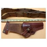 Vintage Boyt WWII Leather Rifle Sling, Hand Stitched Holster and Hunter Leather Holster