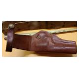 Vintage Boyt WWII Leather Rifle Sling, Hand Stitched Holster and Hunter Leather Holster