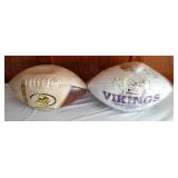 Minnesota Signed (Is Jr. 84) Vikings NFL Footballs (2).