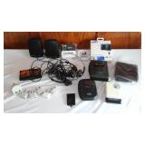 Small Electronic Hand Variety, AM/FM Stereo, Earbuds, Travel Adapters plus.