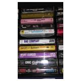 Cassette Tape Variety with Carry cases (3) Journey, Billy Ray Cyrus, Randy Travis, Joan Jett, Clapton and more.
