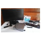 HP Docking Station, Acer Monitor, DVD player and Hyperdrive.