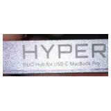 HP Docking Station, Acer Monitor, DVD player and Hyperdrive.