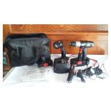 Craftsman Power tool Set with charger and batteries (2).