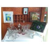 Quality Crystal Vases, precious Moments, Décor and Collectibles with covered tote.