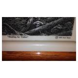 Heading for Timber by Scott Hayes, etched Marble.