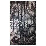 Heading for Timber by Scott Hayes, etched Marble.