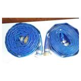 25 ft x 1 ½ in. Blue Lay-Flat Discharge Hose (2)