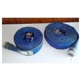 25 ft x 1 ½ in. Blue Lay-Flat Discharge Hose (2)