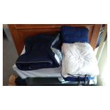 Sleeping Bags, Overalls (XL Reg) and Snow Suit (M).
