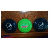 Pepsi, Mt. Dew, Frisbees, Bags and Disc Golf.