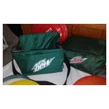 Pepsi, Mt. Dew, Frisbees, Bags and Disc Golf.
