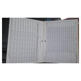 Artist table, paper, binders, photo mat, Rubbermaid  See pics