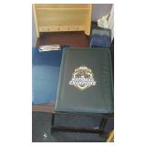 Artist table, paper, binders, photo mat, Rubbermaid  See pics