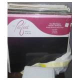 Artist table, paper, binders, photo mat, Rubbermaid  See pics