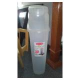 Artist table, paper, binders, photo mat, Rubbermaid  See pics