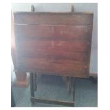 Artist table, paper, binders, photo mat, Rubbermaid  See pics