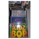 DVD/VHS/CD assortment with Samsonite Carry Bag.