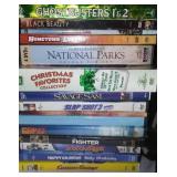 DVD/VHS/CD assortment with Samsonite Carry Bag.