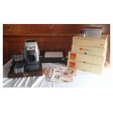 SVE Skyline Slide Projector, Slide Changers, binders and carousels.