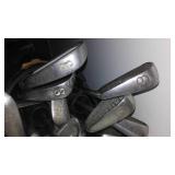 Tour, Spalding Clubs, PING Bag.