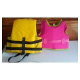 Child Life Vest (2) and Floaty.