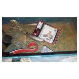 Vintage tackle and tackle box.