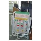 Collapsible Outdoor Chairs (3) Lounger, Bright Round.