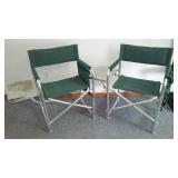 NDSU Bison Outdoor Collapsible chairs with Side table. (2).