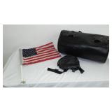 Leather Motorcycle Accessories, Duffle and Harley Davidson Sack.